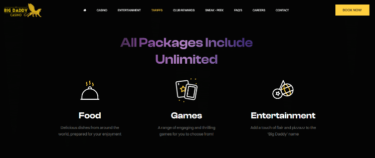 Big Daddy Casino Package Inclusions Big Daddy Casino Package Inclusions